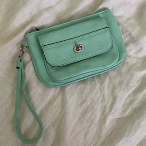 Eggshell Blue Wristlet